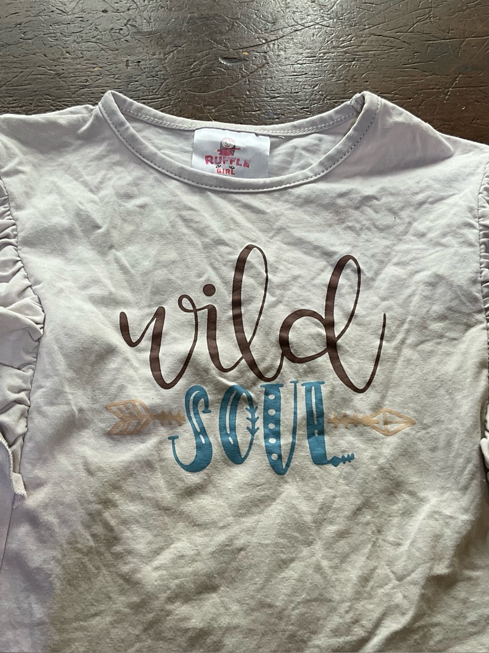 Ruffle Girl size medium LS shirt